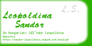 leopoldina sandor business card